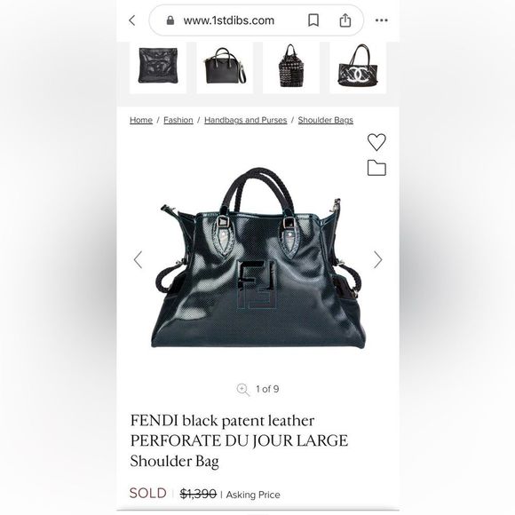 ⭐️FENDI Black Leather Tote Bag EUC - Picture 16 of 16